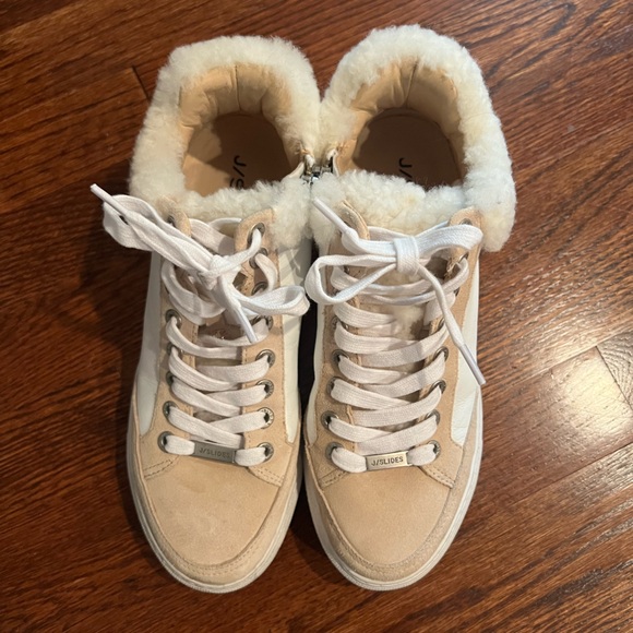 J Slides Leslie White Multi Leather Sneaker - Size 6.5 - Picture 7 of 7